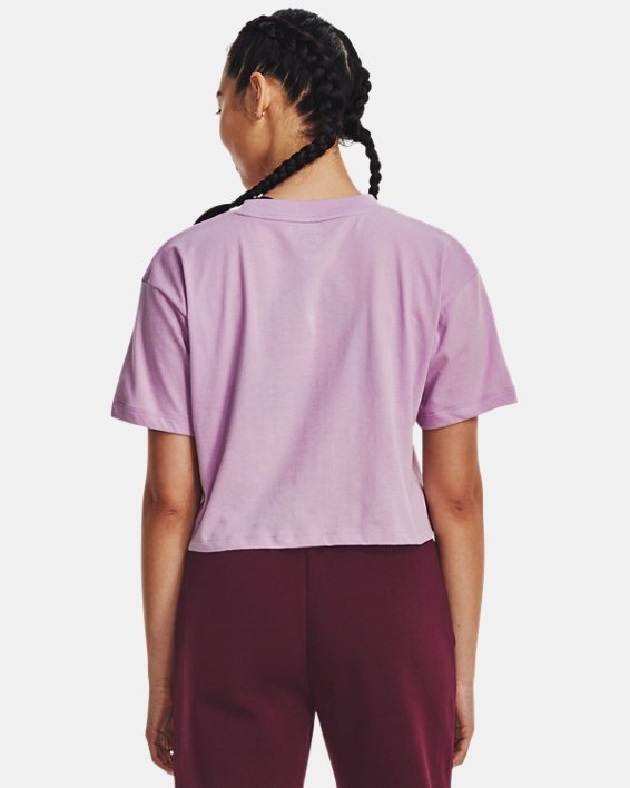Women's UA Purpose-Cause Crop Short Sleeve in Purple image number 1